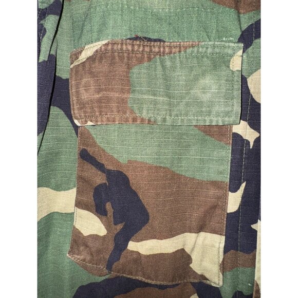 Woodland Camo Military Coat Jacket Shirt Small Regular Army Green Hunting Casual - Picture 6 of 9